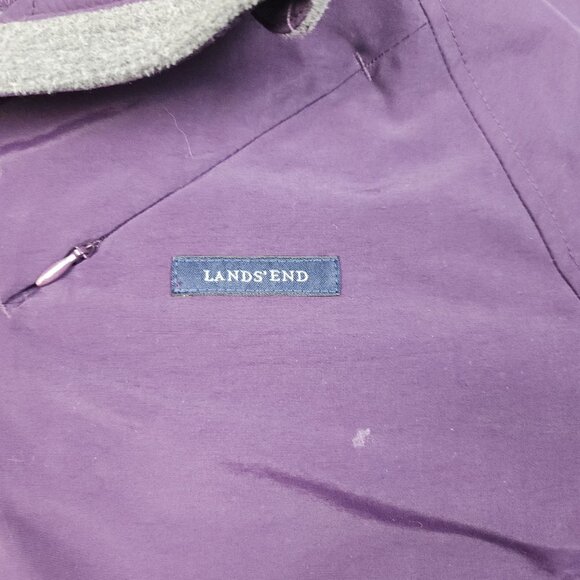 Vintage Lands End Women’s Small Purple Fleece Lined Squall Bomber Jacket Outdoor - Picture 11 of 13